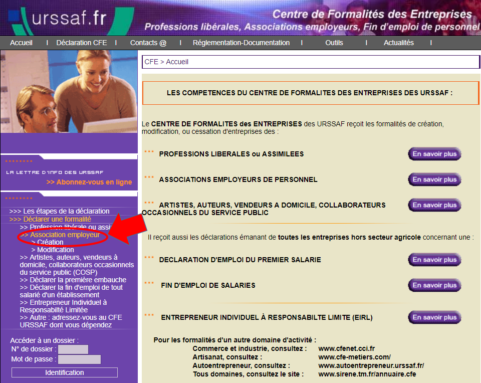 association employeur : D&eacute;claration d'une Association employeur de personnel